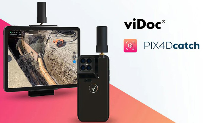 RTKローバー「viDoc」「PIX4Dcatch」